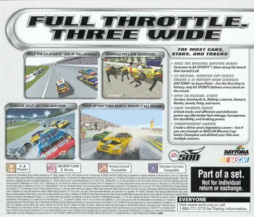 NASCAR Thunder 2002 (US) box cover back